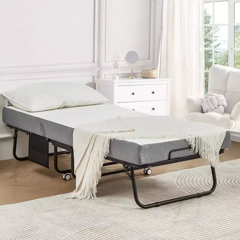 Super Single 31" Folding Bed with Mattress Included, Daybed