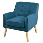 Mid-Century Modern Button Tufted Upholstered Accent Chair