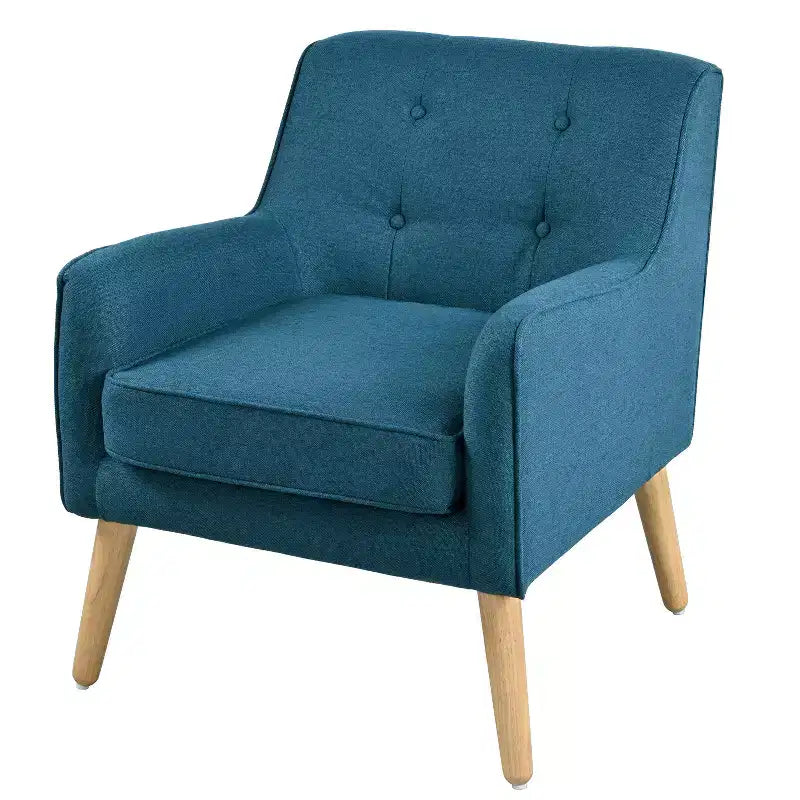 Mid-Century Modern Button Tufted Upholstered Accent Chair