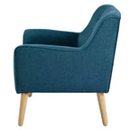 Mid-Century Modern Button Tufted Upholstered Accent Chair