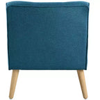 Mid-Century Modern Button Tufted Upholstered Accent Chair