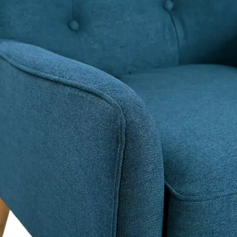 Mid-Century Modern Button Tufted Upholstered Accent Chair
