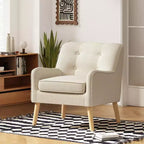 Mid-Century Modern Button Tufted Upholstered Accent Chair