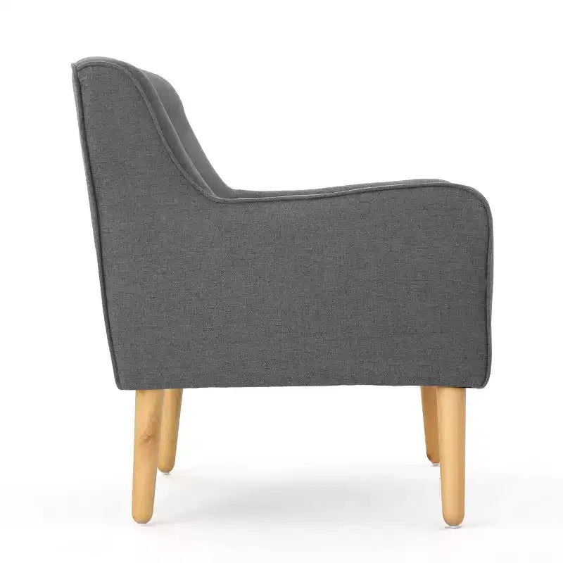 Mid-Century Modern Button Tufted Upholstered Accent Chair