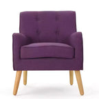 Mid-Century Modern Button Tufted Upholstered Accent Chair