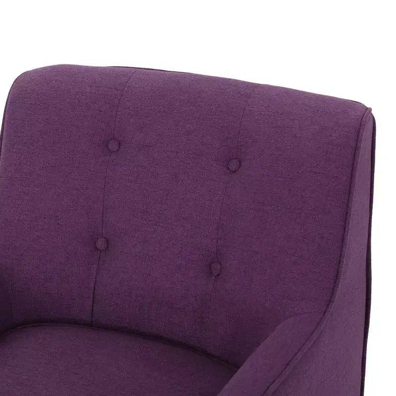 Mid-Century Modern Button Tufted Upholstered Accent Chair