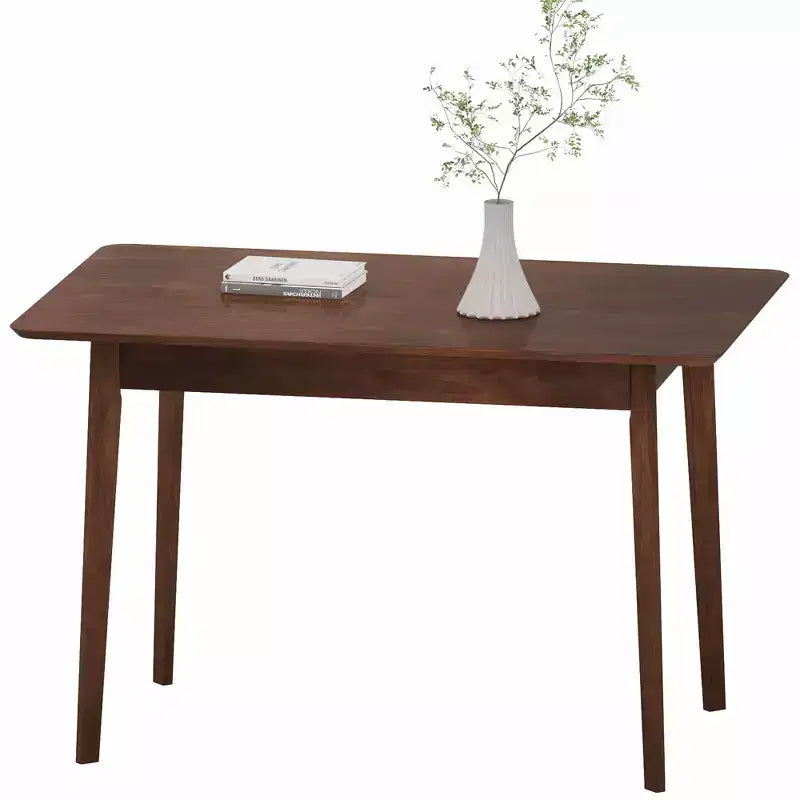 47.2 Rectangle Dining Table for 4, Mid-Century Modern Kitchen Table with Rubber Wood Legs for Dining Room