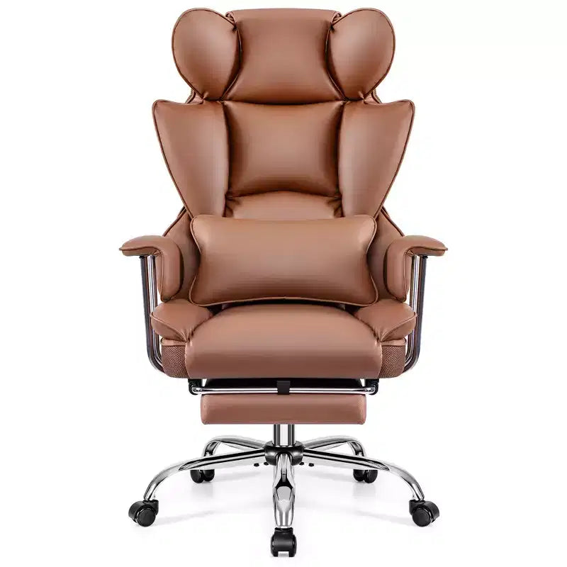 Office Desk Chair, Big and Tall Executive Chair with Footrest, Ergonomic Reclining High Back Support