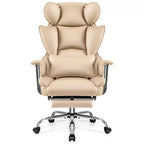 Office Desk Chair, Big and Tall Executive Chair with Footrest, Ergonomic Reclining High Back Support