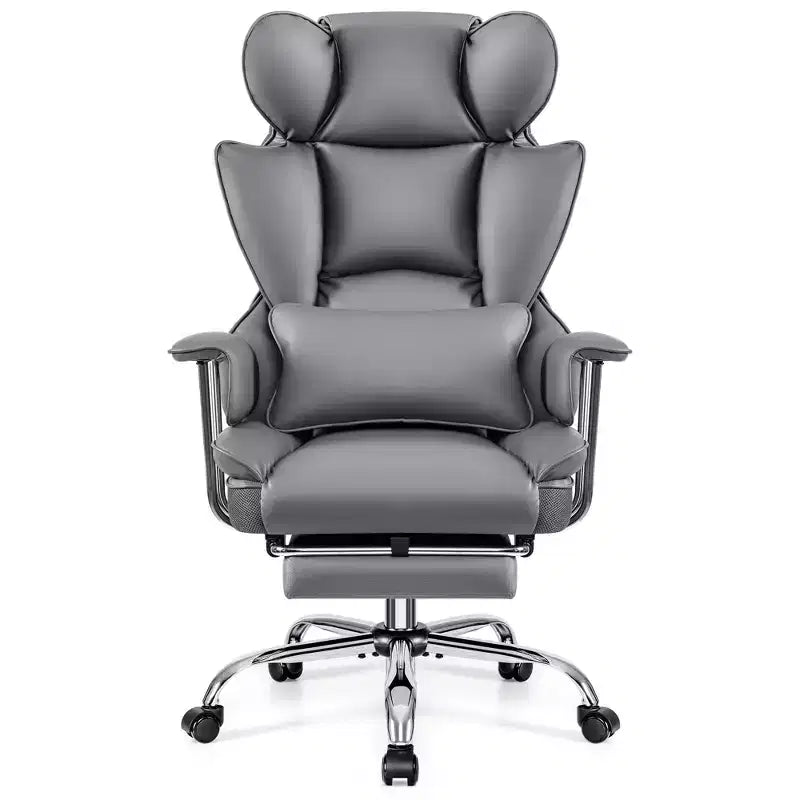 Office Desk Chair, Big and Tall Executive Chair with Footrest, Ergonomic Reclining High Back Support