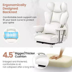 Office Desk Chair, Big and Tall Executive Chair with Footrest, Ergonomic Reclining High Back Support