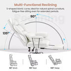 Office Desk Chair, Big and Tall Executive Chair with Footrest, Ergonomic Reclining High Back Support