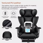 Office Desk Chair, Big and Tall Executive Chair with Footrest, Ergonomic Reclining High Back Support