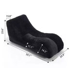Chaise Lounge for Yoga, S Curved Bean Bag Chair, Comfy Chaise Lounge Filled with Soft Sponge, Floor Boneless Reading Sofa for Living Room Bedroom