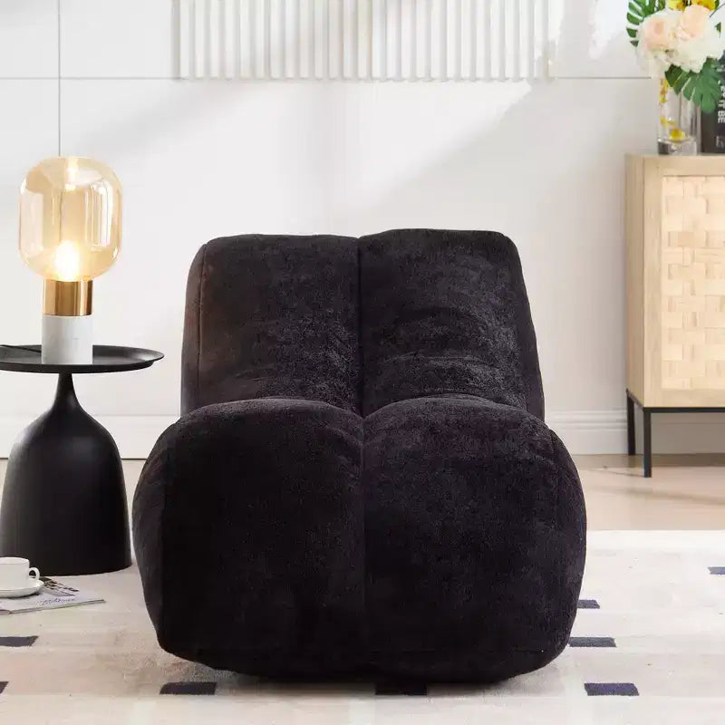 Chaise Lounge for Yoga, S Curved Bean Bag Chair, Comfy Chaise Lounge Filled with Soft Sponge, Floor Boneless Reading Sofa for Living Room Bedroom
