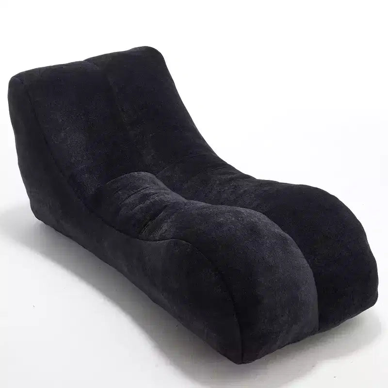Chaise Lounge for Yoga, S Curved Bean Bag Chair, Comfy Chaise Lounge Filled with Soft Sponge, Floor Boneless Reading Sofa for Living Room Bedroom
