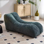 Chaise Lounge for Yoga, S Curved Bean Bag Chair, Comfy Chaise Lounge Filled with Soft Sponge, Floor Boneless Reading Sofa for Living Room Bedroom