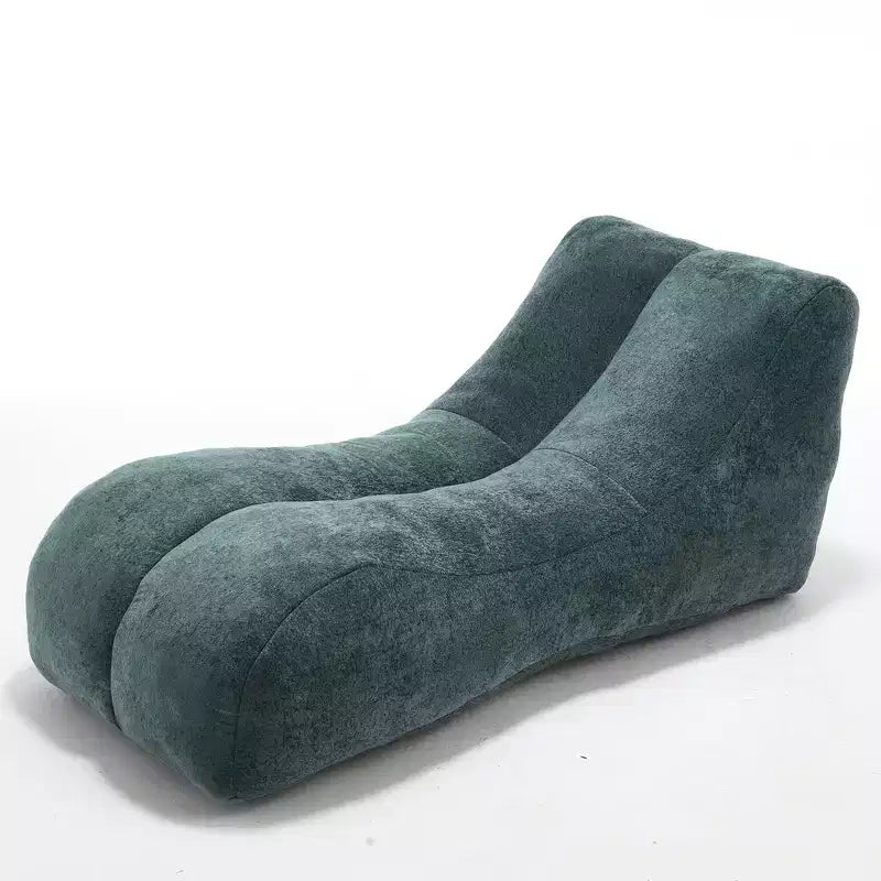 Chaise Lounge for Yoga, S Curved Bean Bag Chair, Comfy Chaise Lounge Filled with Soft Sponge, Floor Boneless Reading Sofa for Living Room Bedroom