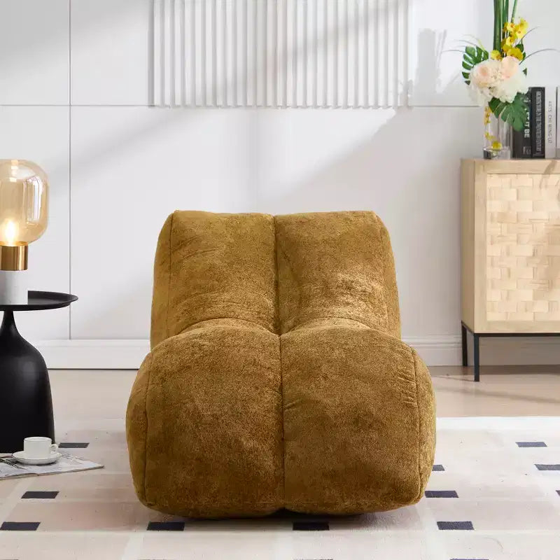 Chaise Lounge for Yoga, S Curved Bean Bag Chair, Comfy Chaise Lounge Filled with Soft Sponge, Floor Boneless Reading Sofa for Living Room Bedroom
