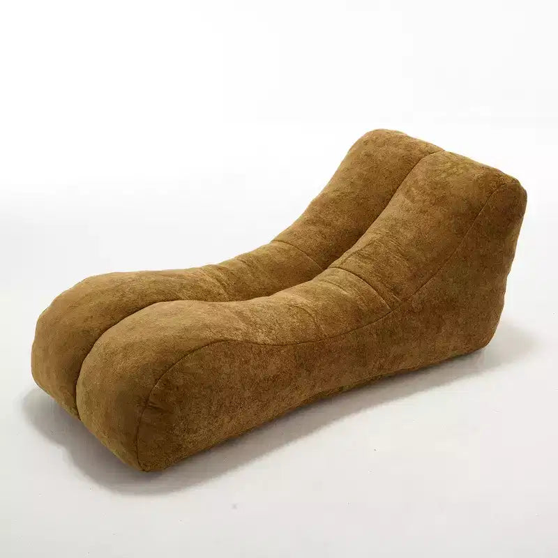 Chaise Lounge for Yoga, S Curved Bean Bag Chair, Comfy Chaise Lounge Filled with Soft Sponge, Floor Boneless Reading Sofa for Living Room Bedroom