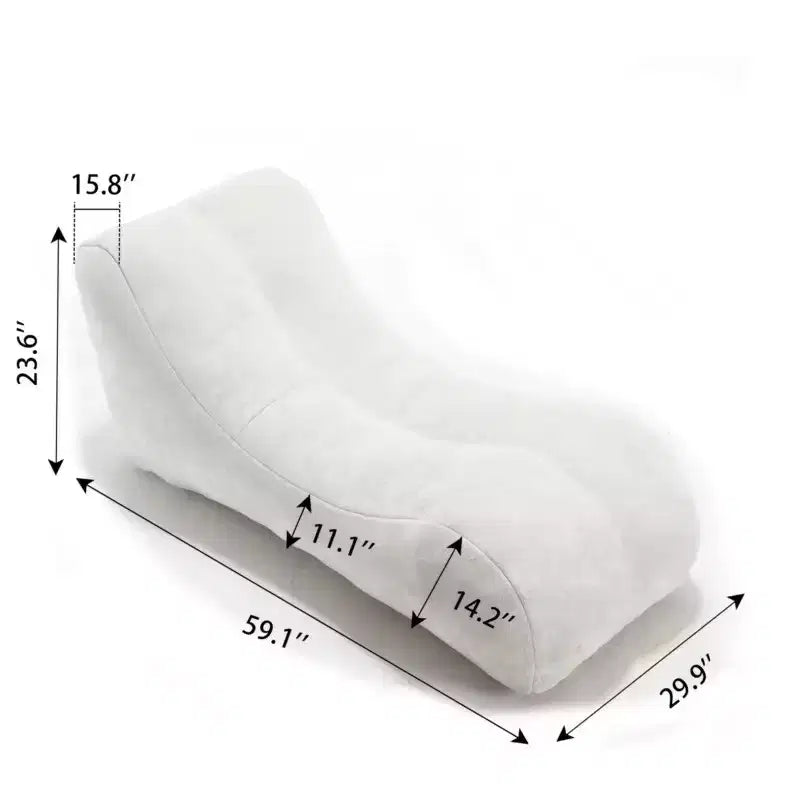 Chaise Lounge for Yoga, S Curved Bean Bag Chair, Comfy Chaise Lounge Filled with Soft Sponge, Floor Boneless Reading Sofa for Living Room Bedroom