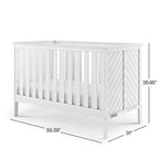 3-in-1 Convertible Crib, Converts to Day Bed, Toddler Bed, 3 Mattress Positions, Non-Toxic, Baby Safe Finish