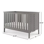 3-in-1 Convertible Crib, Converts to Day Bed, Toddler Bed, 3 Mattress Positions, Non-Toxic, Baby Safe Finish