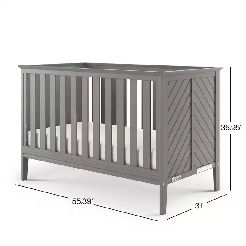 3-in-1 Convertible Crib, Converts to Day Bed, Toddler Bed, 3 Mattress Positions, Non-Toxic, Baby Safe Finish