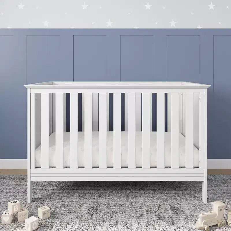 3-in-1 Convertible Crib, Converts to Day Bed, Toddler Bed, 3 Mattress Positions, Non-Toxic, Baby Safe Finish