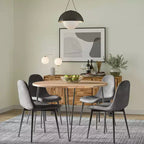 45" Round Dining Table, Natural Finish