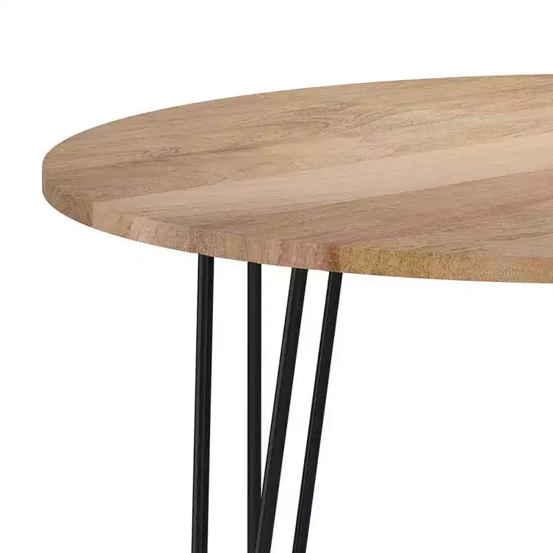 45" Round Dining Table, Natural Finish