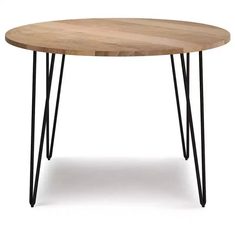 45" Round Dining Table, Natural Finish