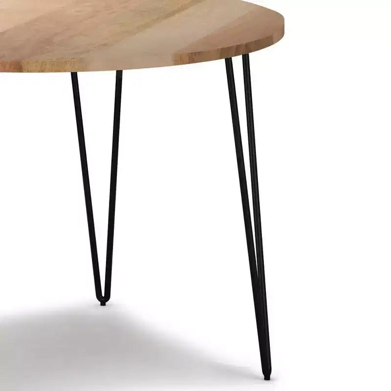45" Round Dining Table, Natural Finish