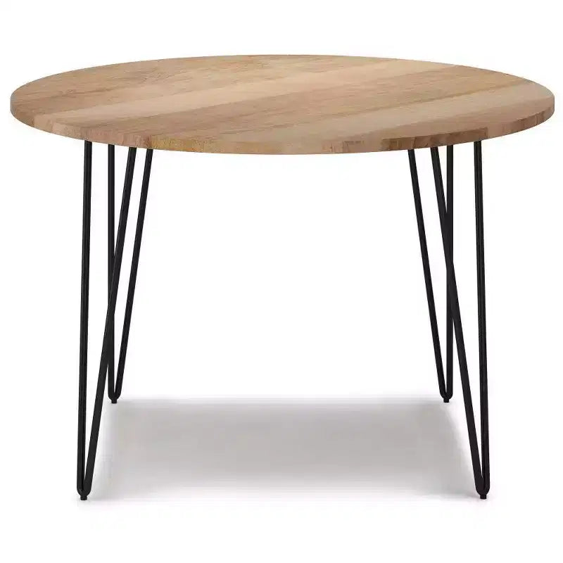 45" Round Dining Table, Natural Finish