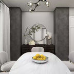 36" Contemporary Wood Round Wall Mirror