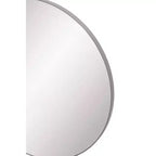 36" Contemporary Wood Round Wall Mirror