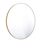 36" Contemporary Wood Round Wall Mirror